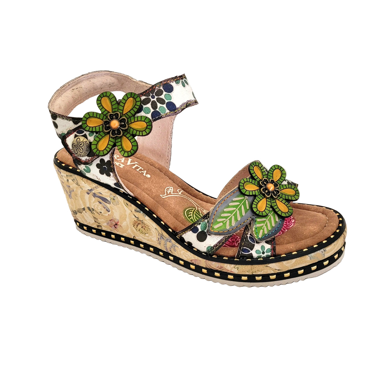 Laura Vita Ballon Sandals Beige