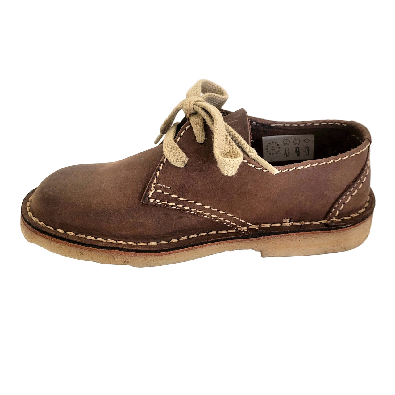 Side profile of the Duckfeet Jylland Cocoa leather shoe with contrast stitching and pale sole