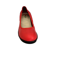 REM822SOF Red Leather Ballet Flat