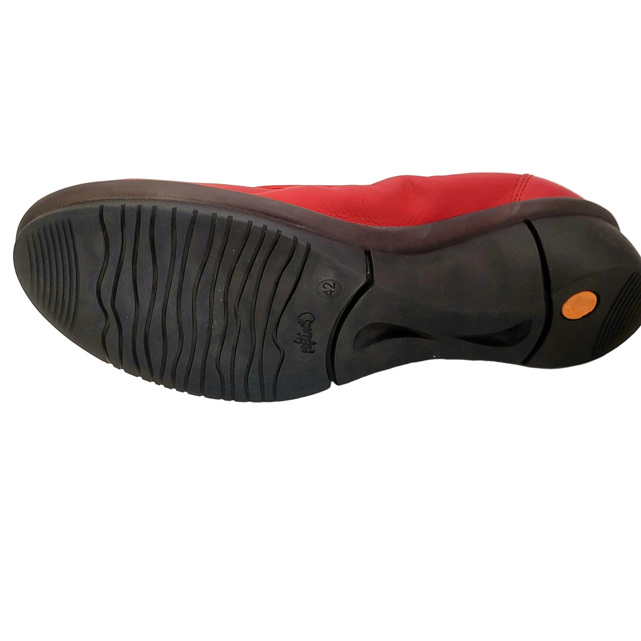 REM822SOF Red Leather Ballet Flat