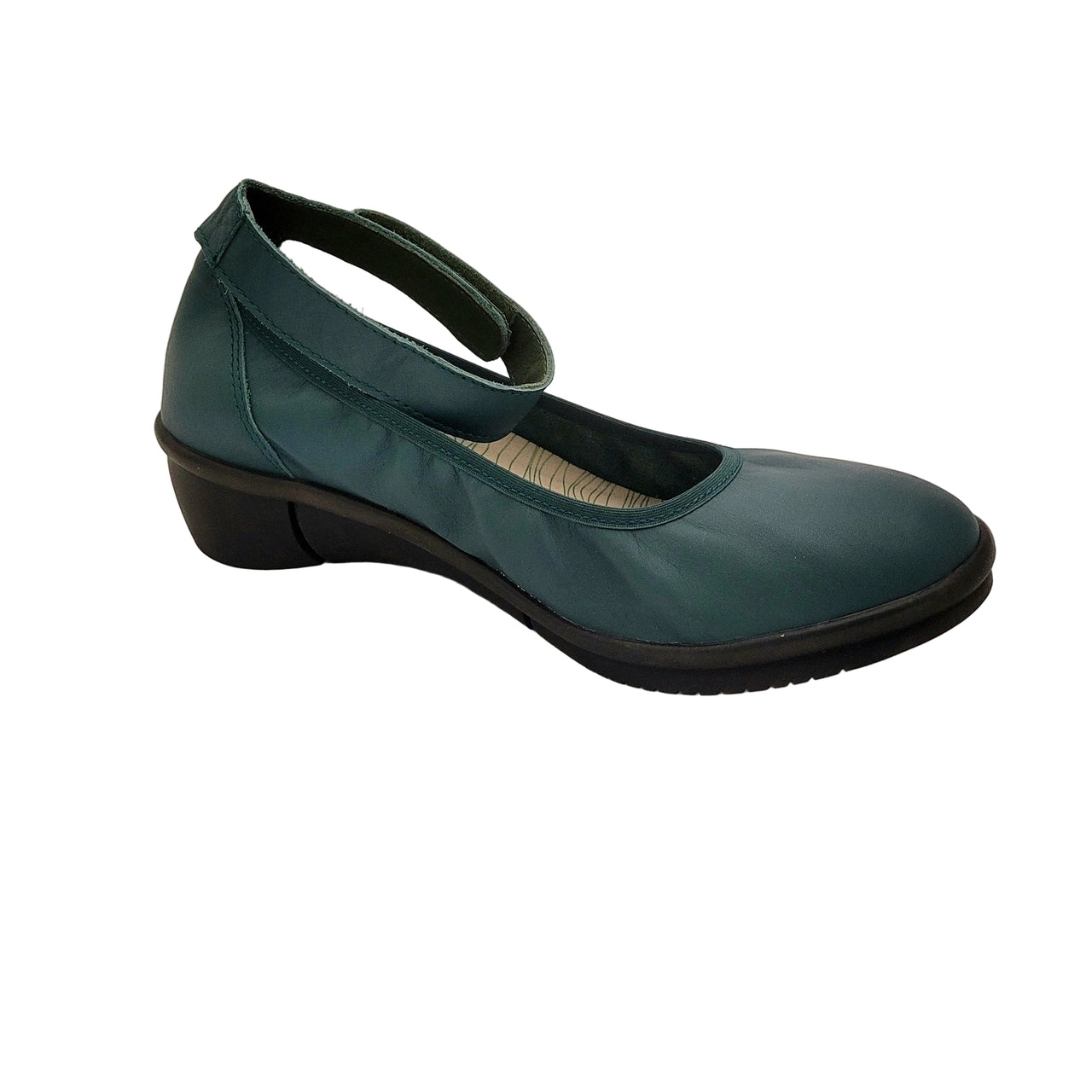 ROOP828SOF Petrol Leather Shoes