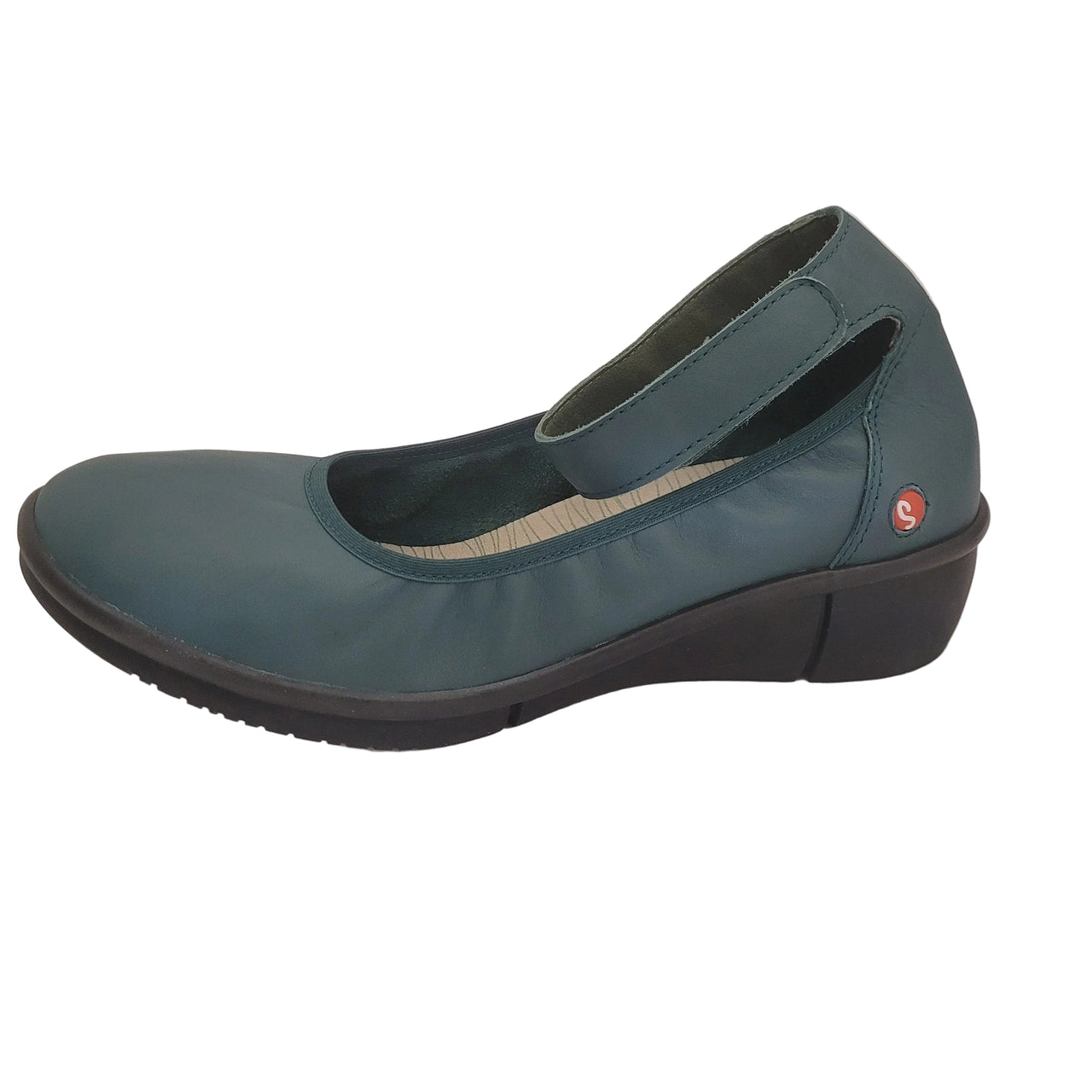 ROOP828SOF Petrol Leather Shoes