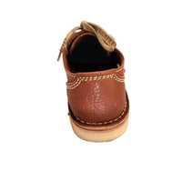 Back view of the Duckfeet Svendborg shoe showing the stitched heel panel, flag tab and pale sole