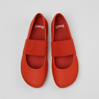Camper Right Nina Red Leather Ballet Flat