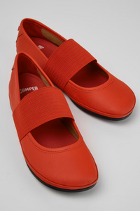 Camper Right Nina Red Leather Ballet Flat