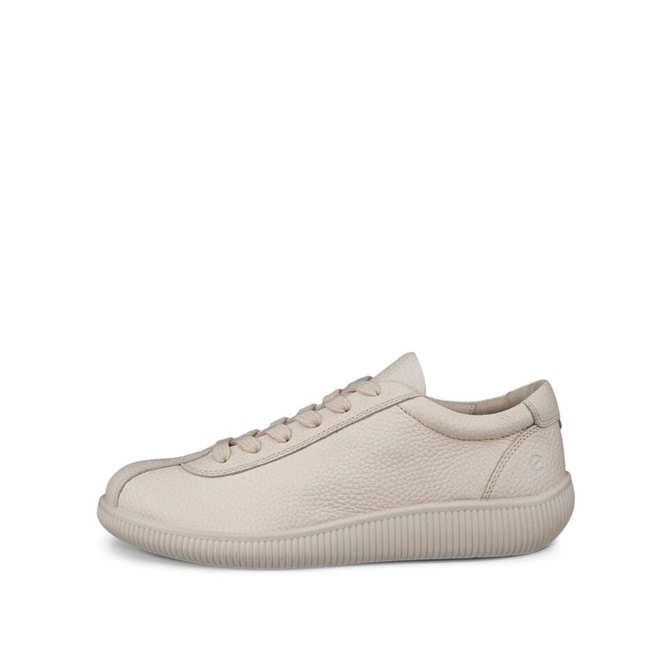 ECCO Soft Zero Limestone Leather Sneakers