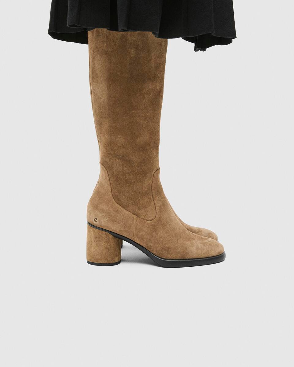 ECCO Sculpted LX55 Boot Camel Suede Leather