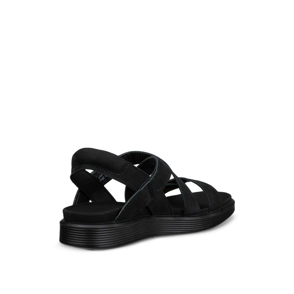 ECCO Soft Black Leather Sandals