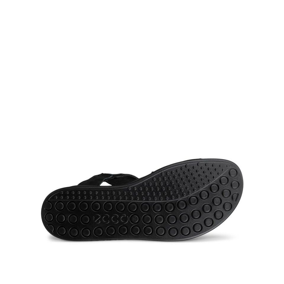ECCO Soft Black Leather Sandals