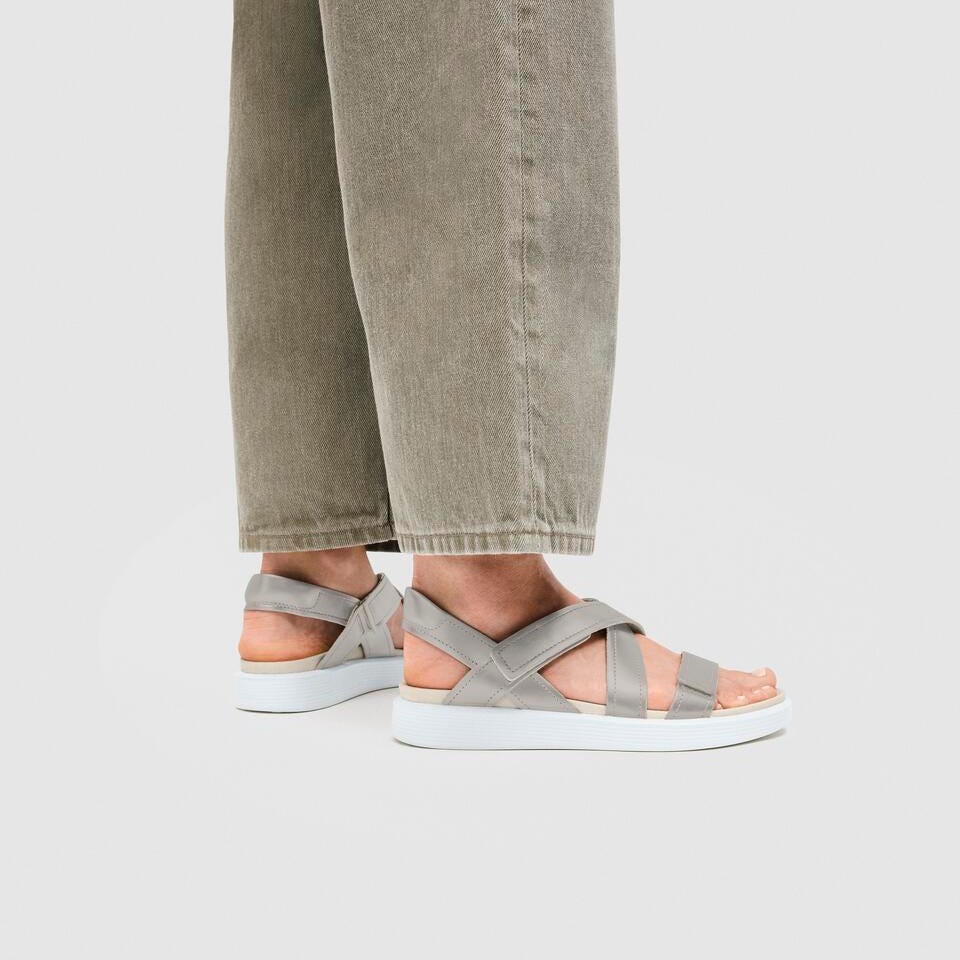 ECCO Soft Sandal Cross Strap Cashmere Leather