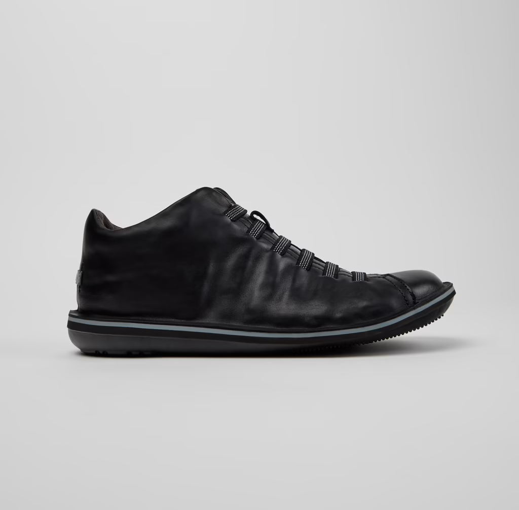 Camper Beetle Black Leather Shoes