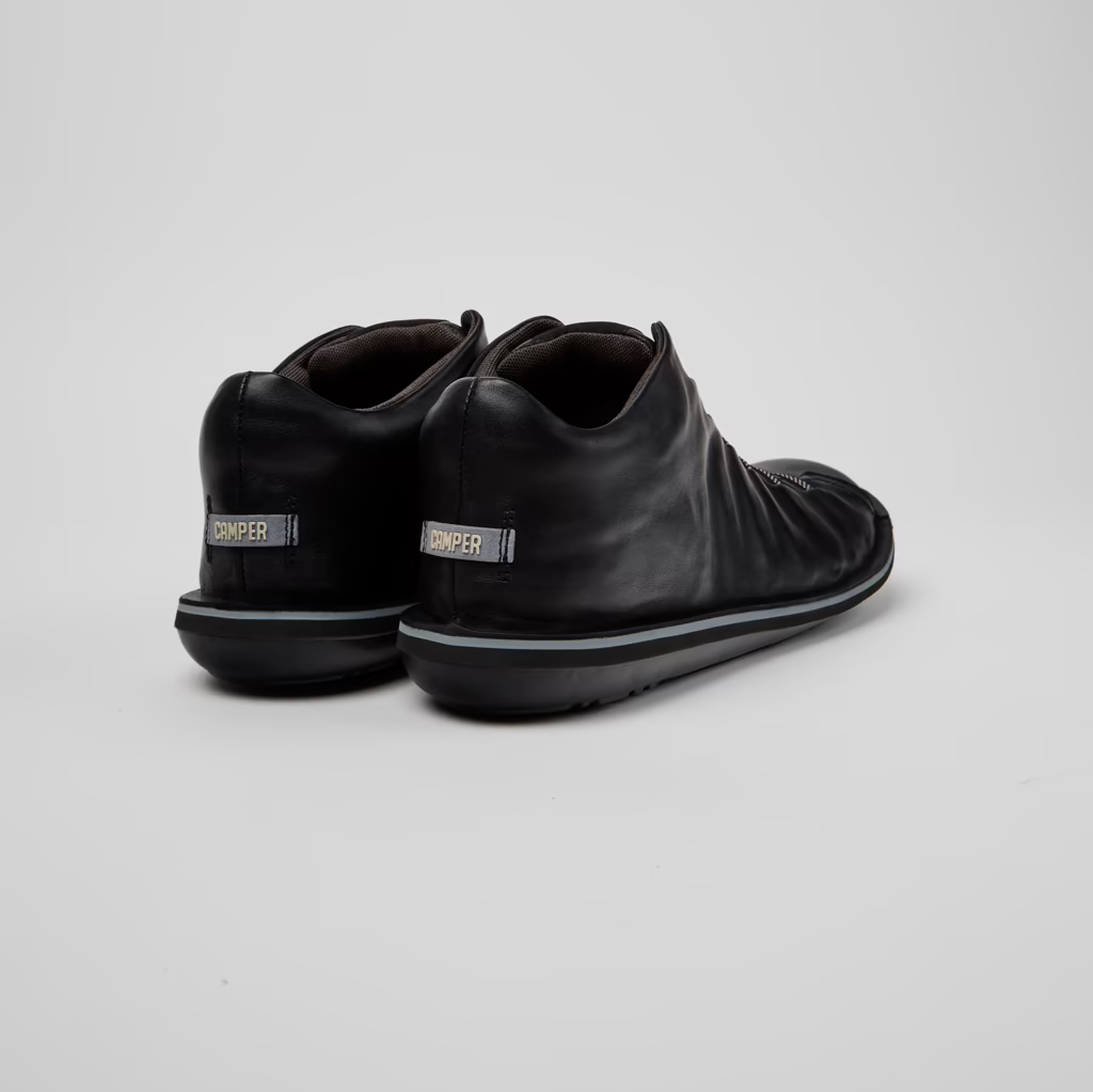 Camper Beetle Black Leather Shoes