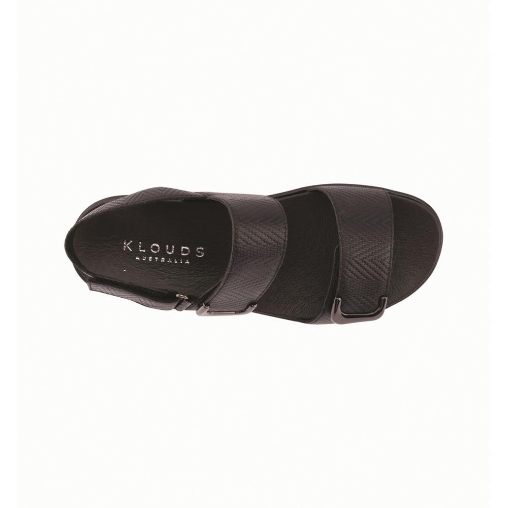 Klouds Elegance Luxe Black Orthotic Sandal