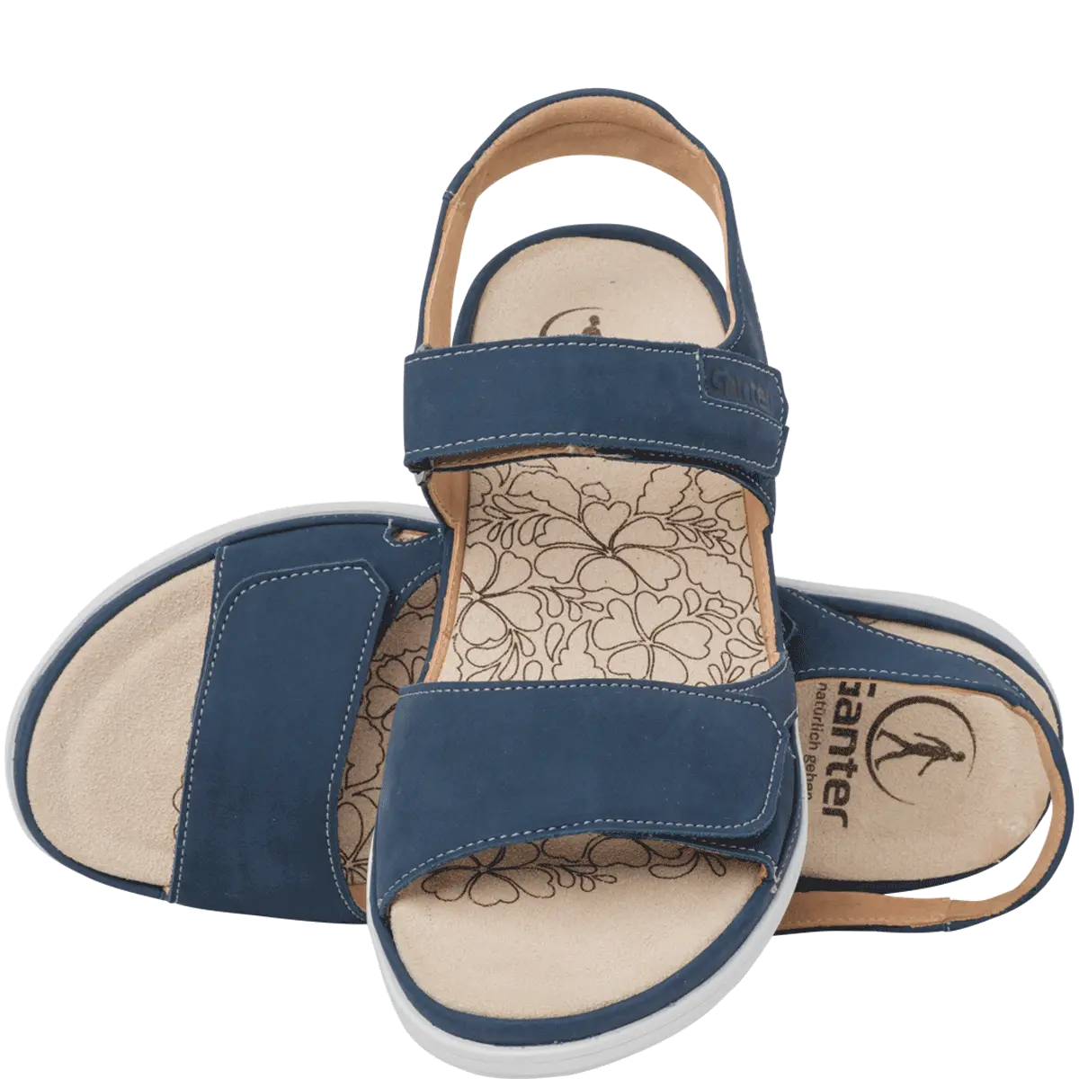 Ganter Gina Sandal Ink Leather Non Slip Wide(G) Fit