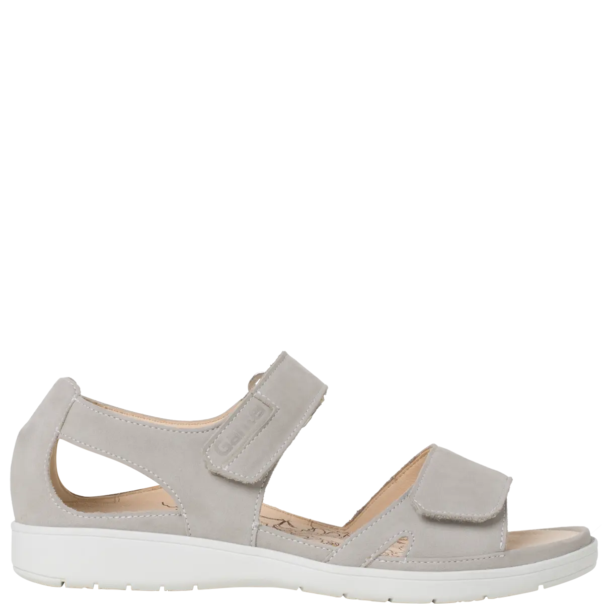 Ganter Gina Sandal Light Grey Leather Non Slip Wide(G) Fit