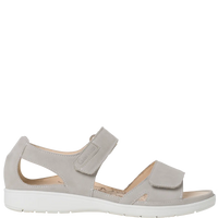 Ganter Gina Sandal Light Grey Leather Non Slip Wide(G) Fit
