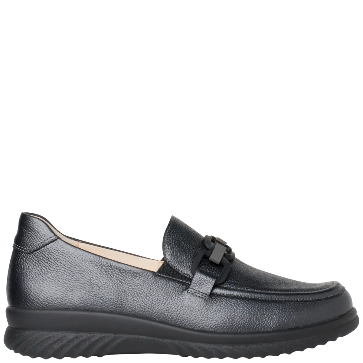 Ganter Heike Slip-on Flat Dark Grey Wide(H) Fit