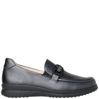 Ganter Heike Slip-on Flat Dark Grey Wide(H) Fit