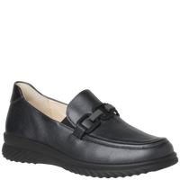 Ganter Heike Slip-on Flat Dark Grey Wide(H) Fit