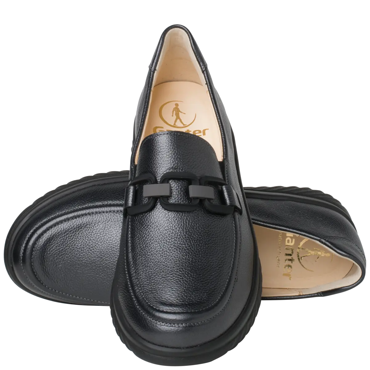 Ganter Heike Slip-on Flat Dark Grey Wide(H) Fit