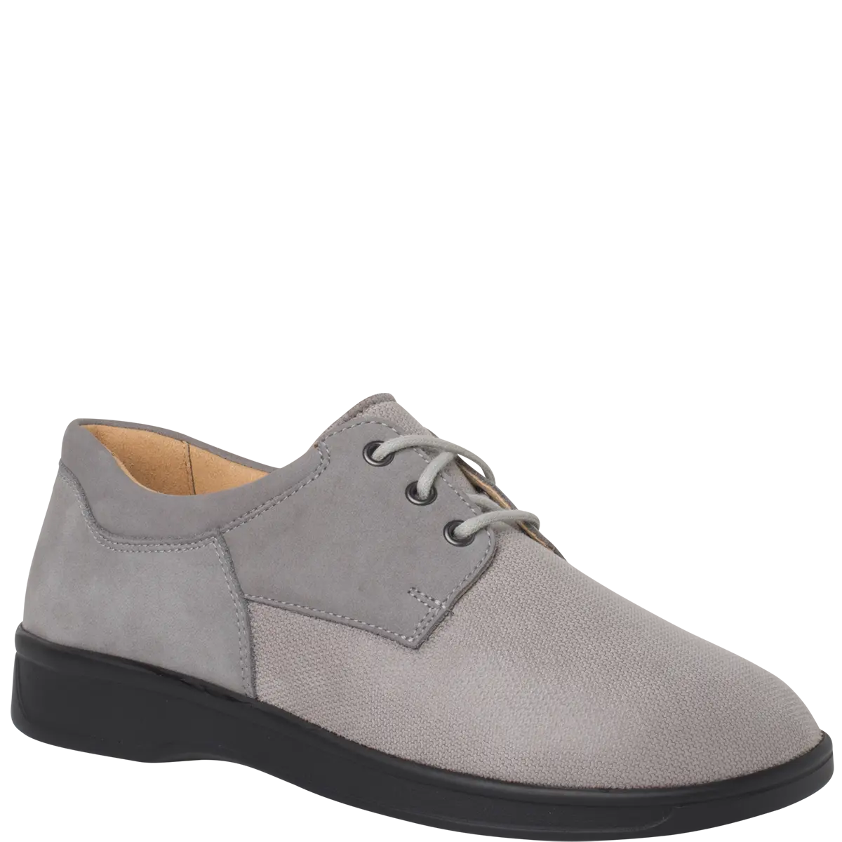 Ganter Karin Laceup Graphite Leather Wide Fit