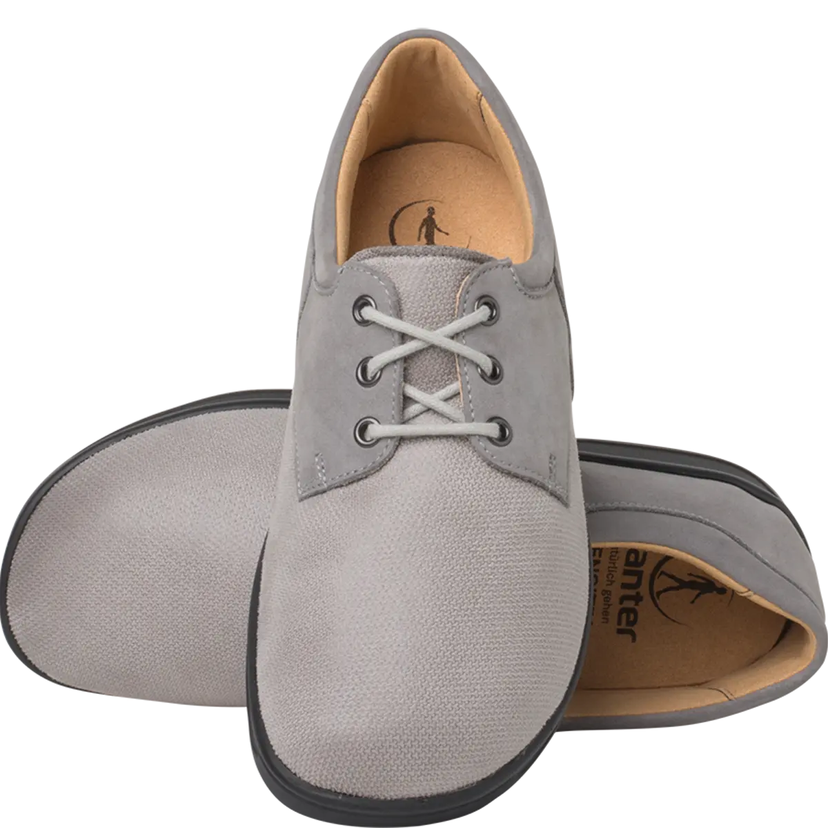 Ganter Karin Laceup Graphite Leather Wide Fit