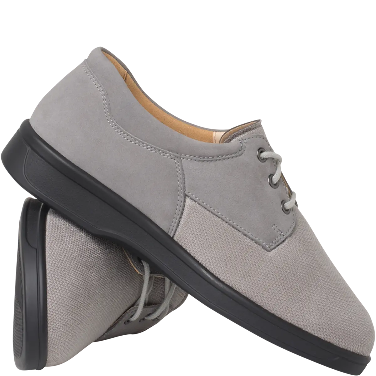 Ganter Karin Laceup Graphite Leather Wide Fit