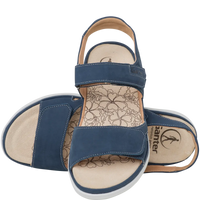 Ganter Gina Sandal Ink Leather Non Slip Wide(G) Fit