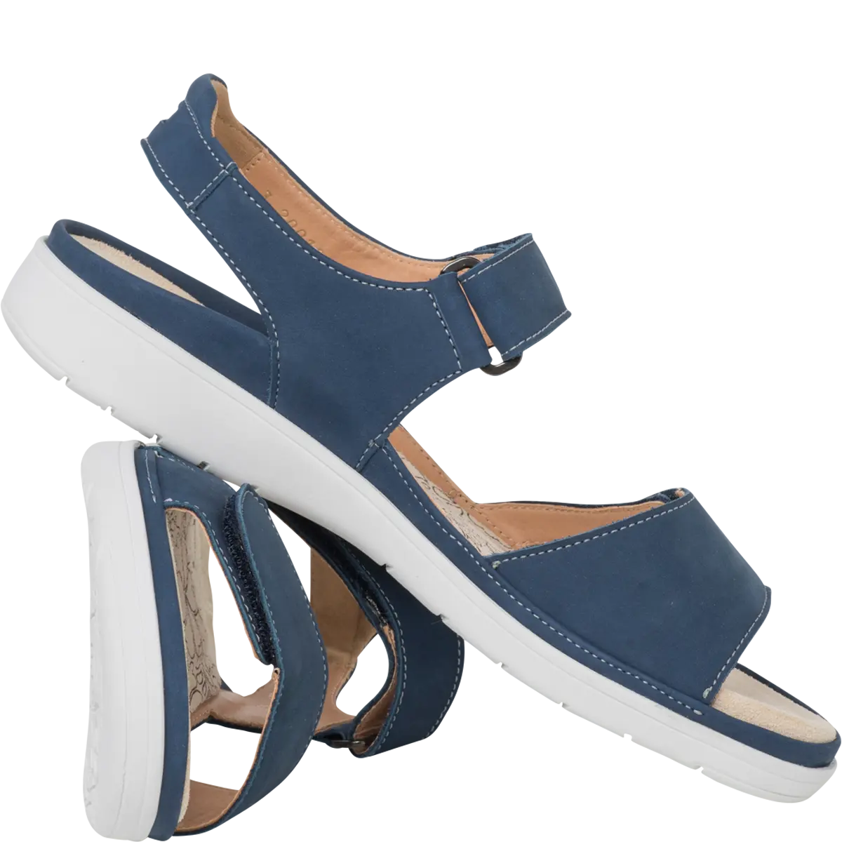 Ganter Gina Sandal Ink Leather Non Slip Wide(G) Fit