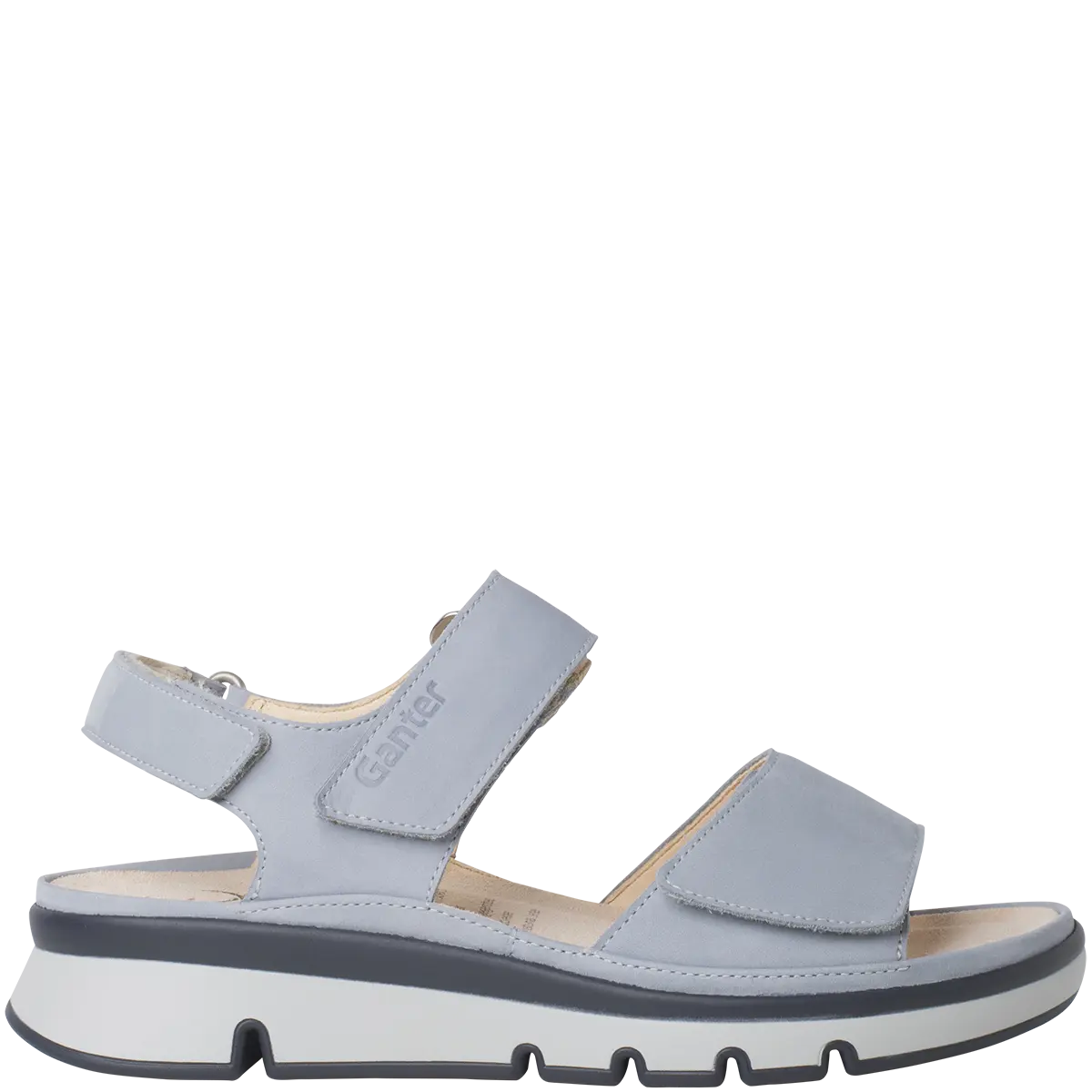 Ganter Gina Sandal Light Blue (Heaven) Leather Wide(G) Fit
