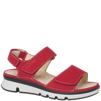 Ganter Gina Sandal Red Leather Wide(G) Fit