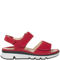 Ganter Gina Sandal Red Leather Wide(G) Fit