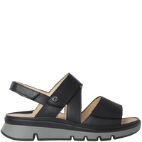 Ganter Gina Sandal Black Leather Wide(G) Fit