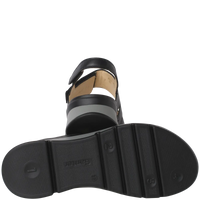 Ganter Gina Sandal Black Leather Wide(G) Fit