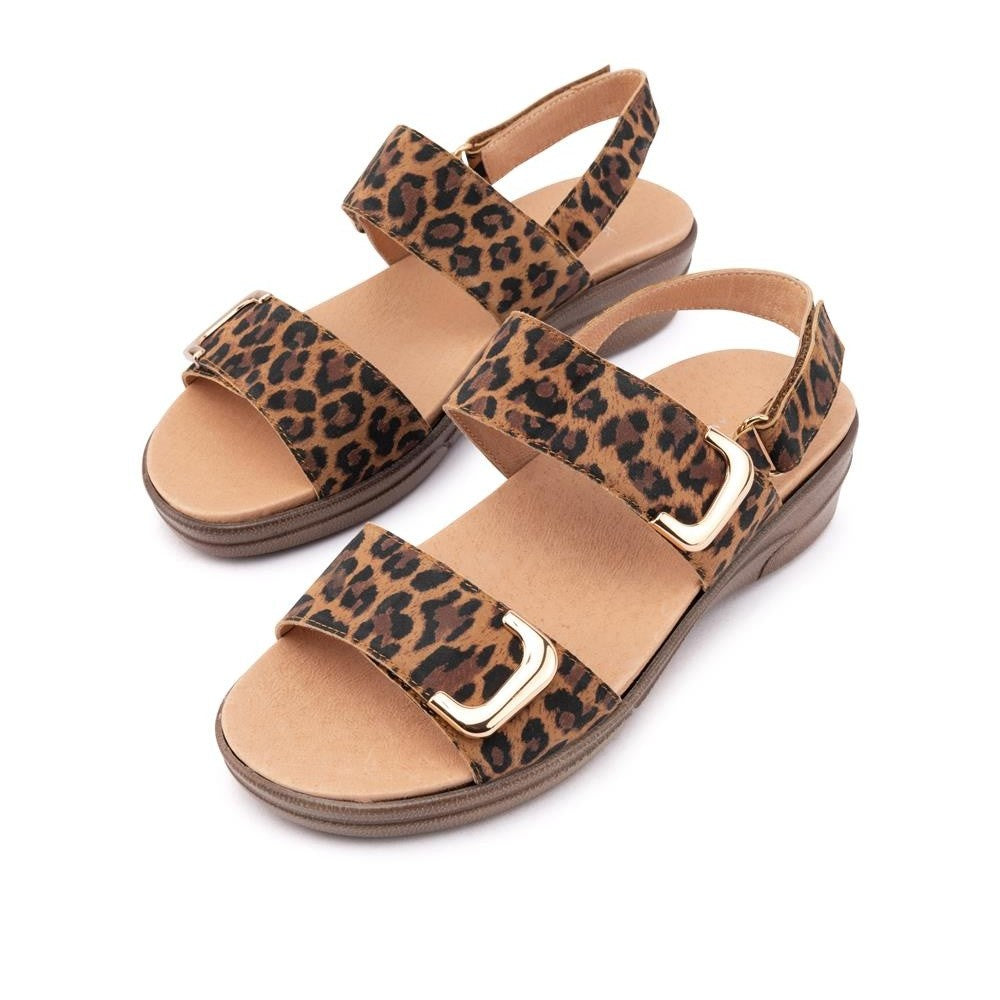 Klouds Elegance Print Leopard Orthotic Sandal