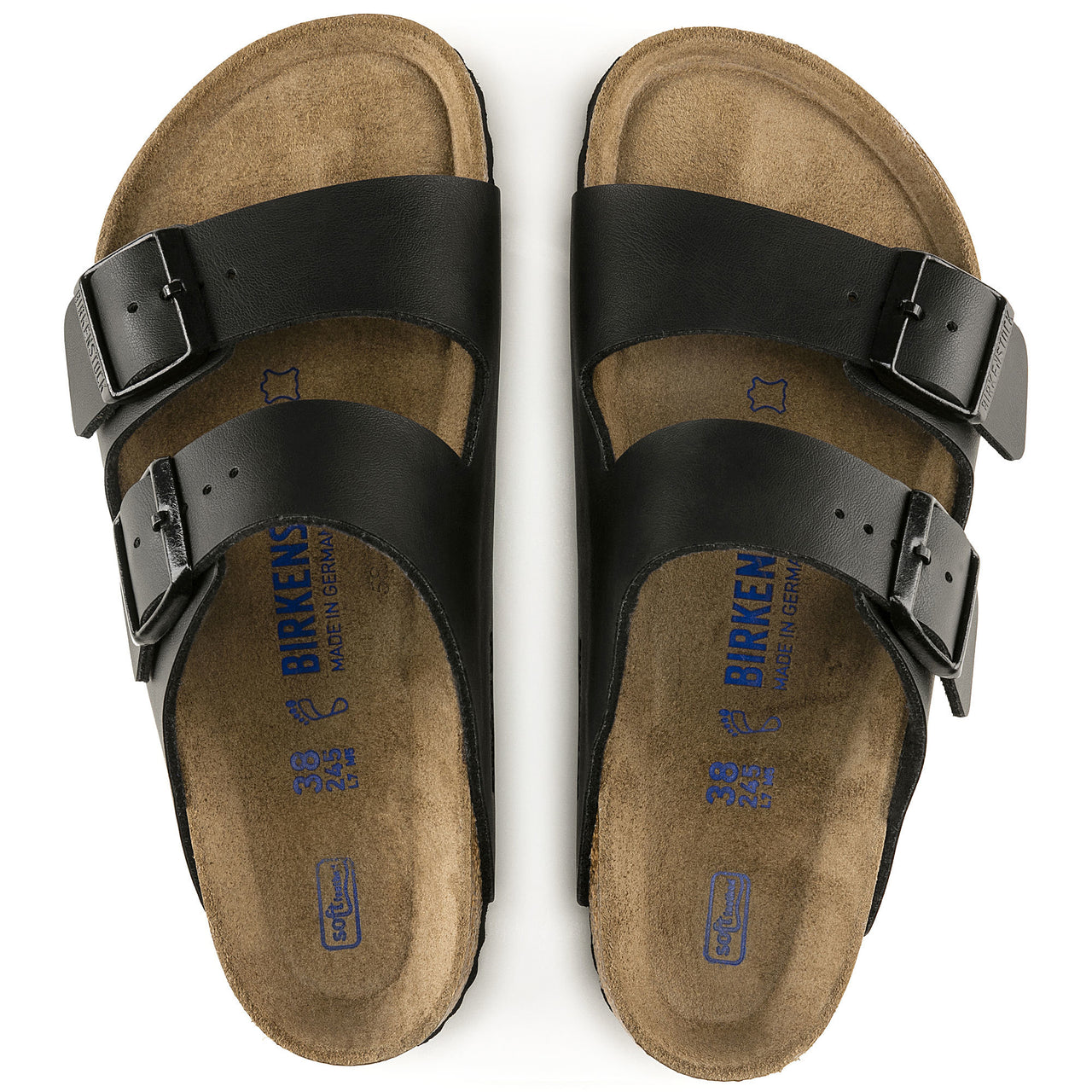 Arizona Sandal Black Soft Bed | Birko-flor Regular