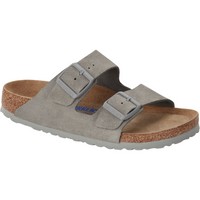 Arizona Soft Footbed Sandal Stone Coin Suede Leather Regular