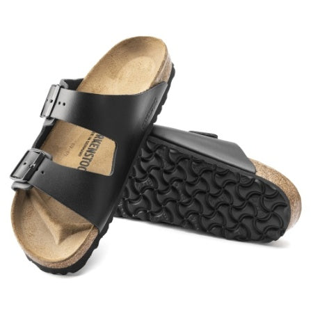 Arizona Sandal Black Smooth Leather Narrow