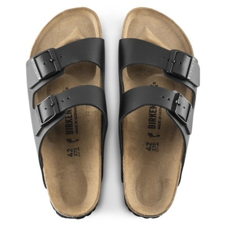 Arizona Sandal Black Smooth Leather Narrow