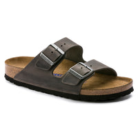 Arizona Soft Footbed Sandal Iron Oiled Leather Regular