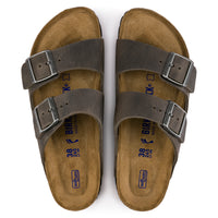 Arizona Soft Footbed Sandal Iron Oiled Leather Regular