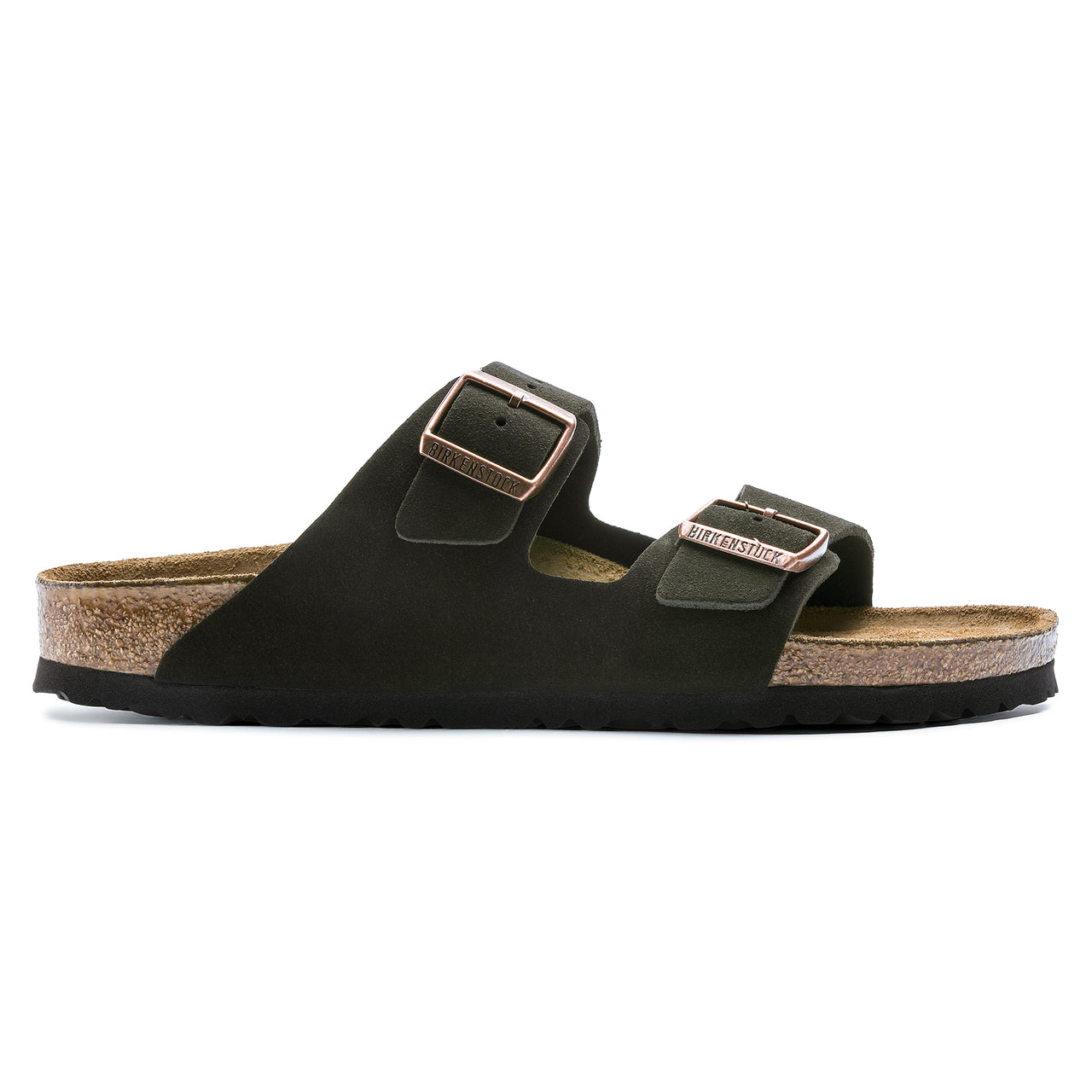 Arizona Soft Footbed Sandal Mocca Suede Leather Narrow