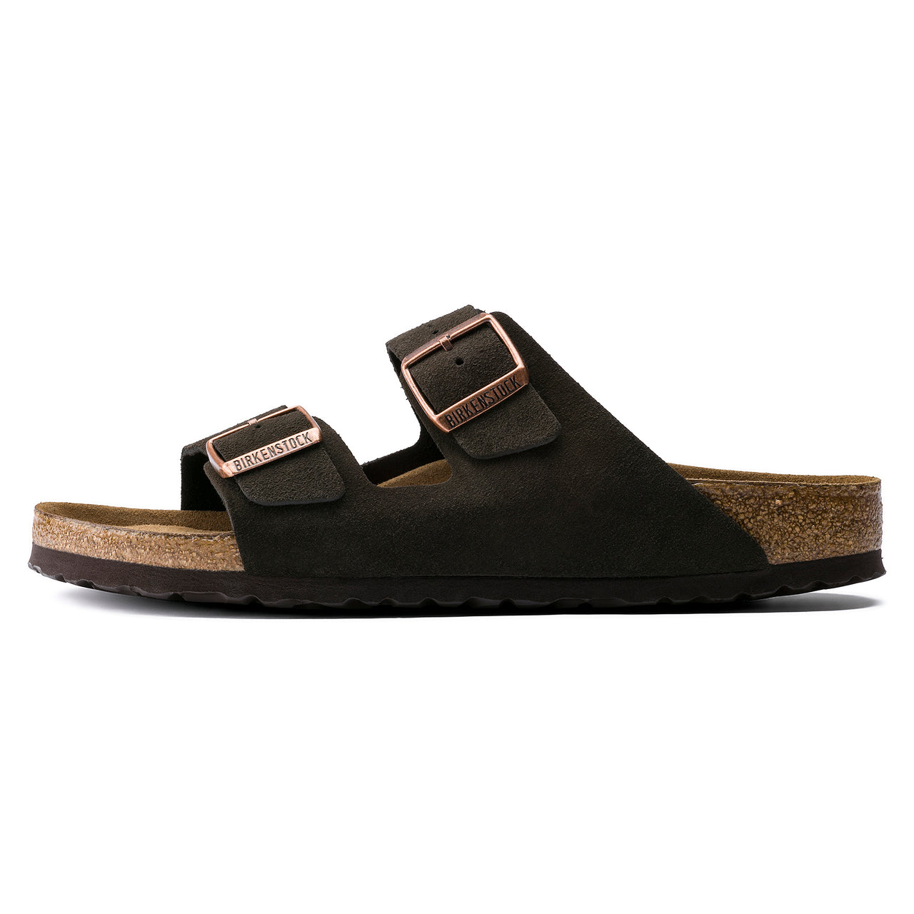 Arizona Soft Footbed Sandal Mocca Suede Leather Narrow