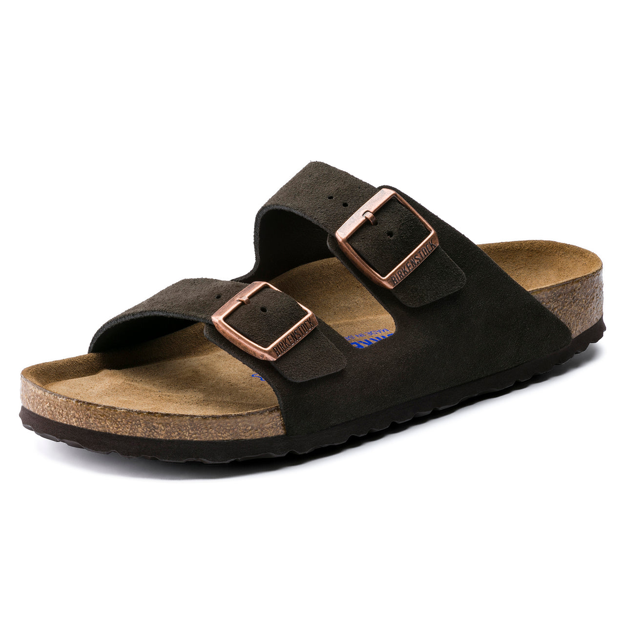 Arizona Soft Footbed Sandal Mocca Suede Leather Narrow