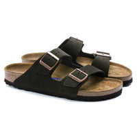 Arizona Soft Footbed Sandal Mocca Suede Leather Narrow