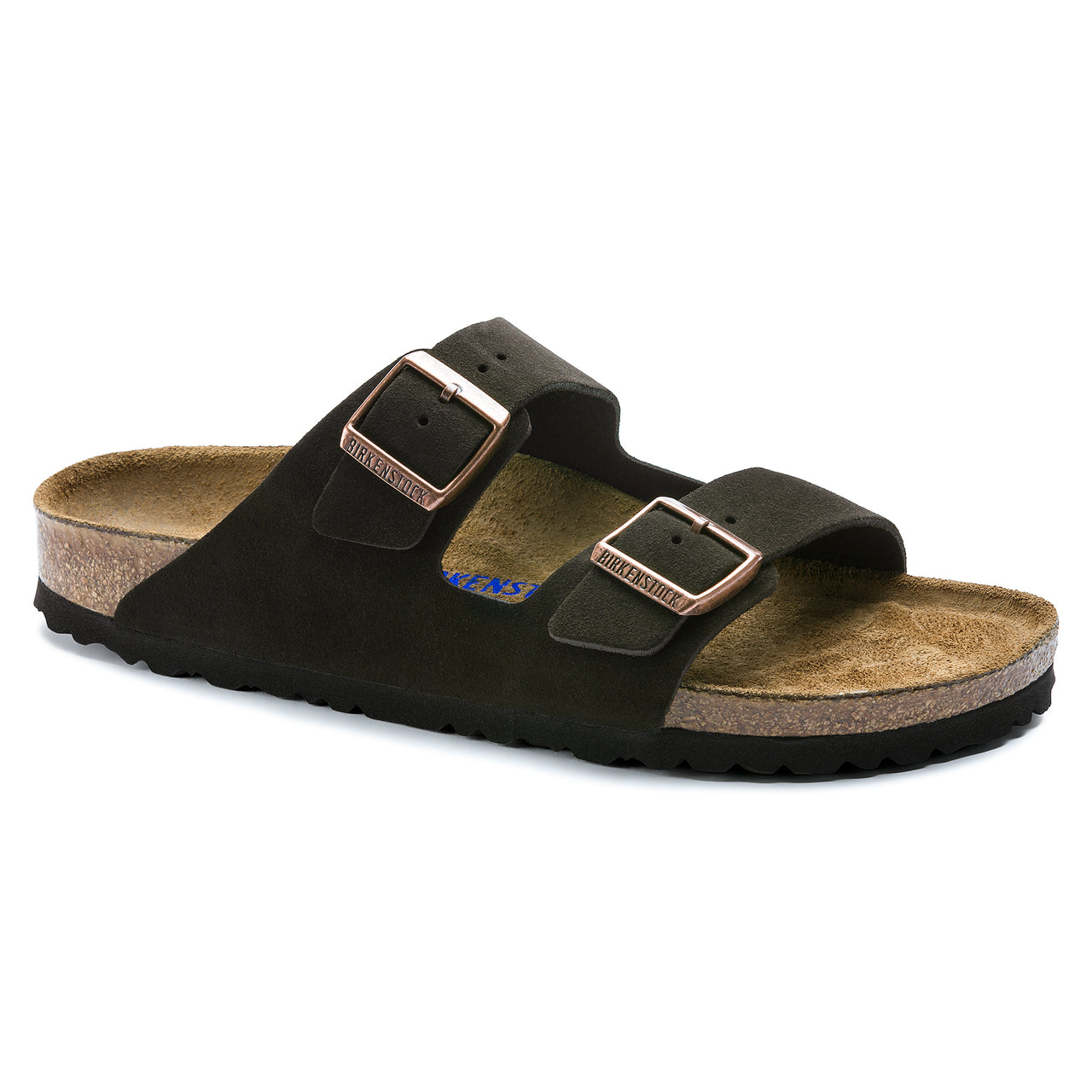 Arizona Soft Footbed Sandal Mocca Suede Leather Narrow