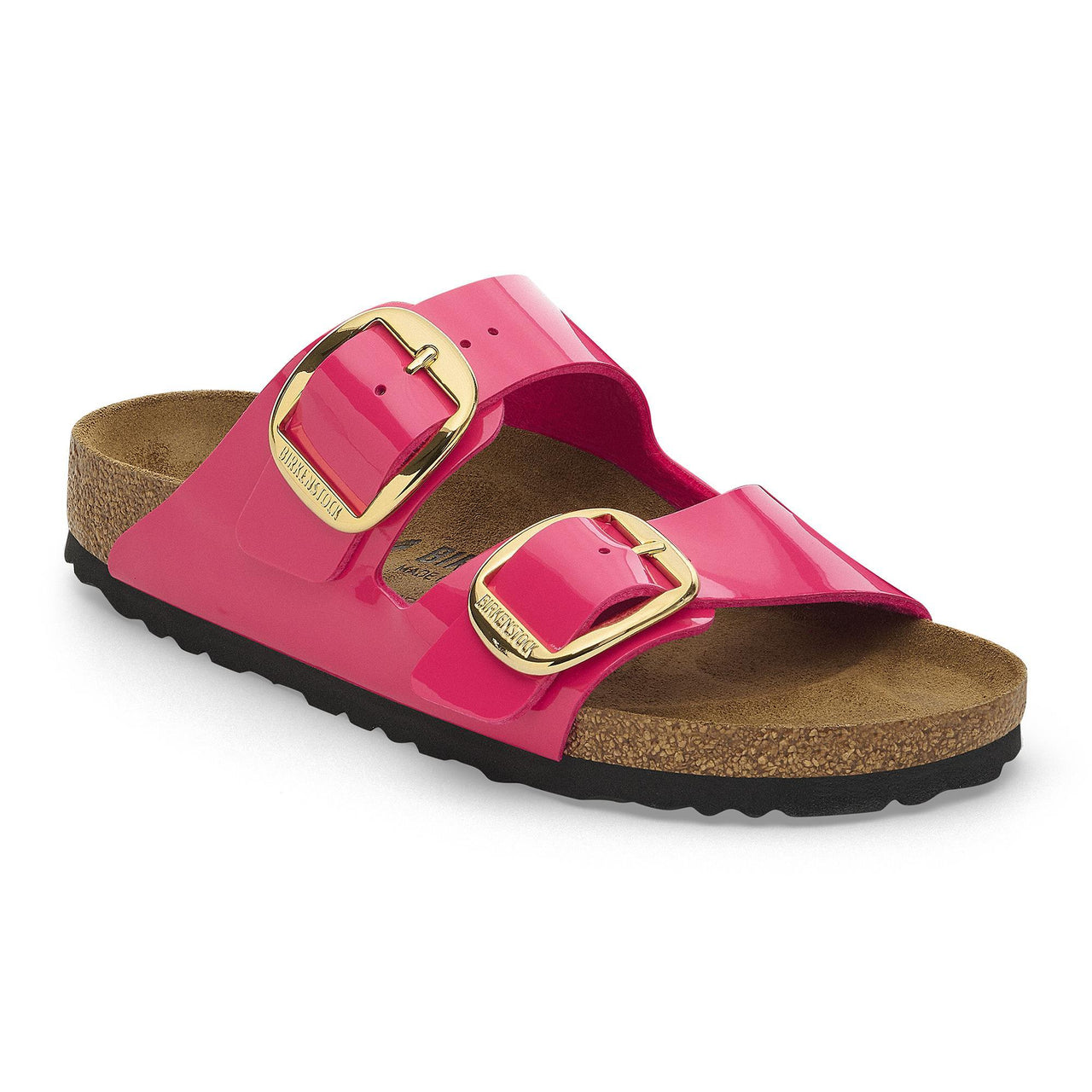 Arizona Big Buckle Fuchsia Patent Sandal Oiled Leather Regular