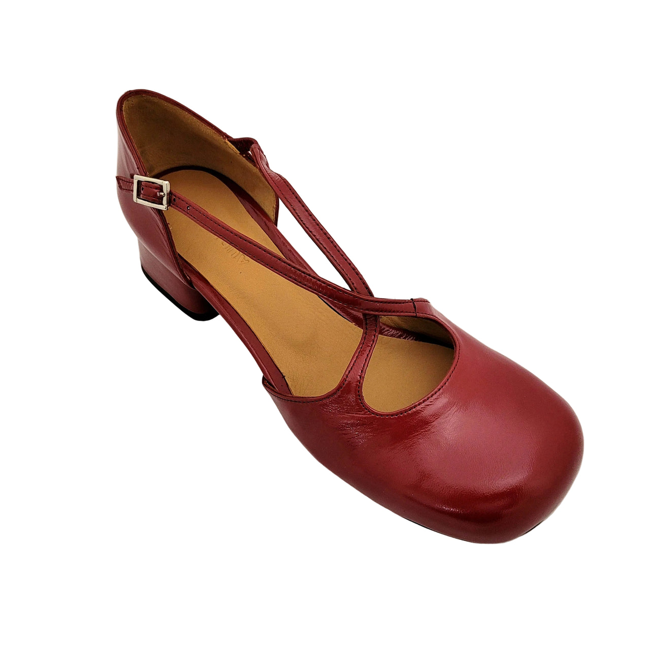 Audley Berta Cereza Red Leather Sandals