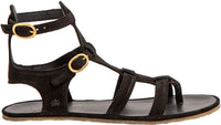 El Naturalista Bare Nobuck Black Sandals