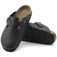 Boston Black Oiled Leather Narrow Fit